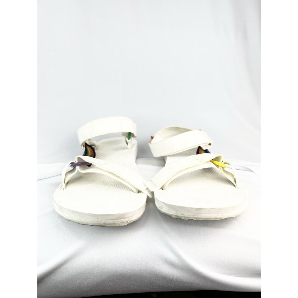 Teva Original Universal Pride Sandal Women’s 12 Rainbow Stripe White - Picture 2 of 11